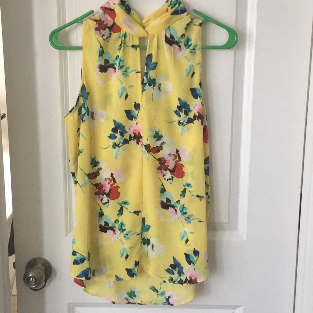 Yellow flowered blouse